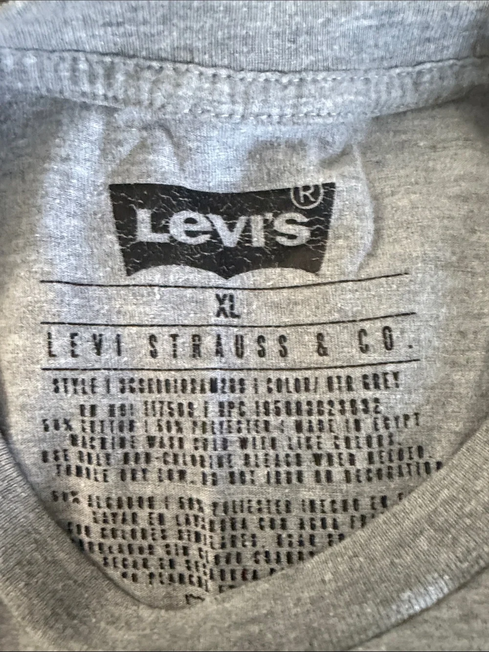 Levi's Gray Short Sleeve Tee with Sunset Logo